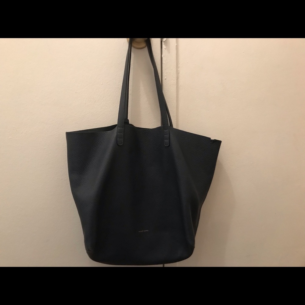 Large Authentic Mansur Gavriel Tumble Tote Navy